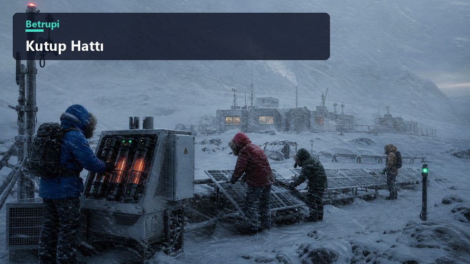 Kutup Hattı istasyonunda ısı ve enerji panelini yöneten dört kişilik ekip