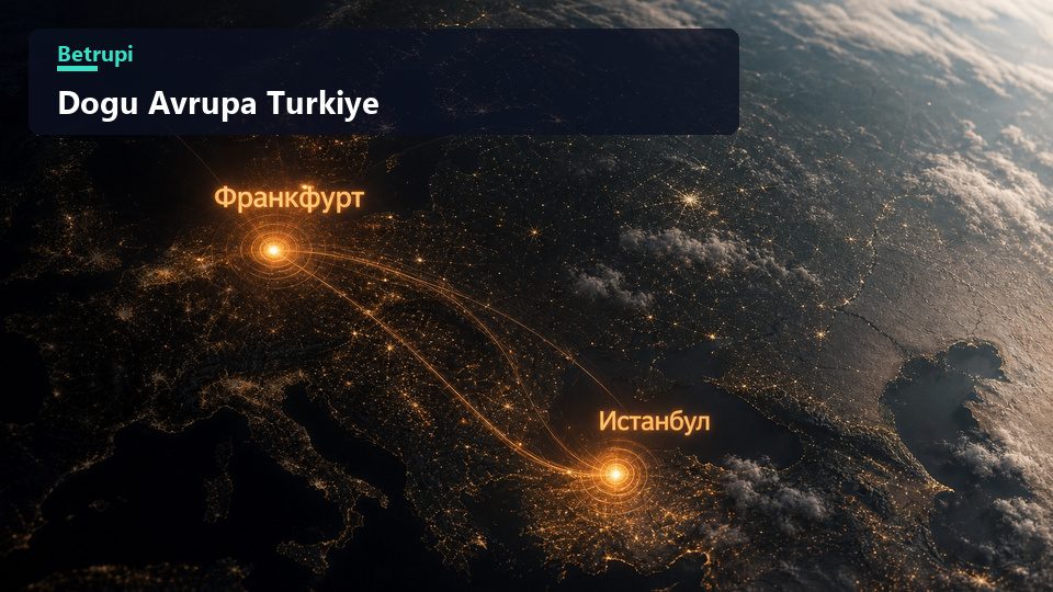 Frankfurt ve İstanbul düğümlerini gösteren bölge haritası